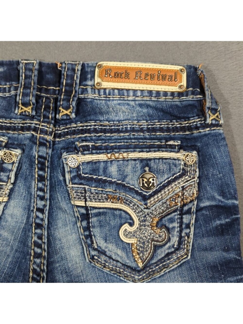 Rock Revival Jeans Women's 27x31 Blue Rosin Boot Denim